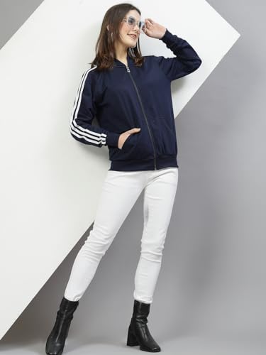 Image of UZARUS Women Cotton Full Zipper Sweatshirt Fleece Jacket for Winter