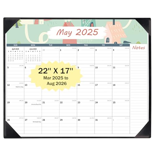 Calendrier de bureau 2025 2026 grand format 55x43 cm pour organiser le travail