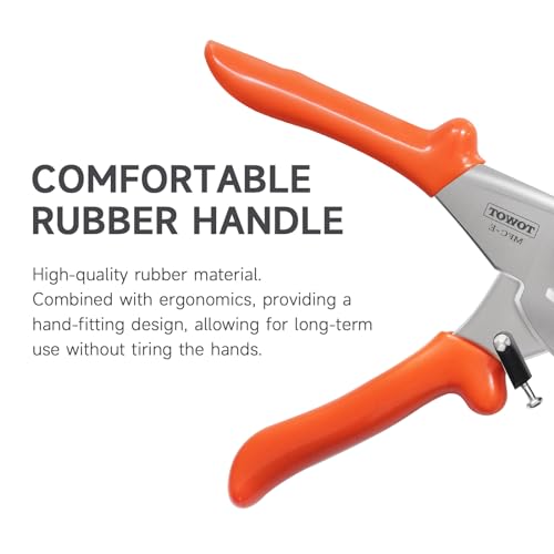Image of TOWOT Sharp Multi Angle Miter Shear Cutter, Adjustable at 45 To 135 Degree With Safety Lock Hand Tools for Cutting Plastic, PVC and Molding Trim