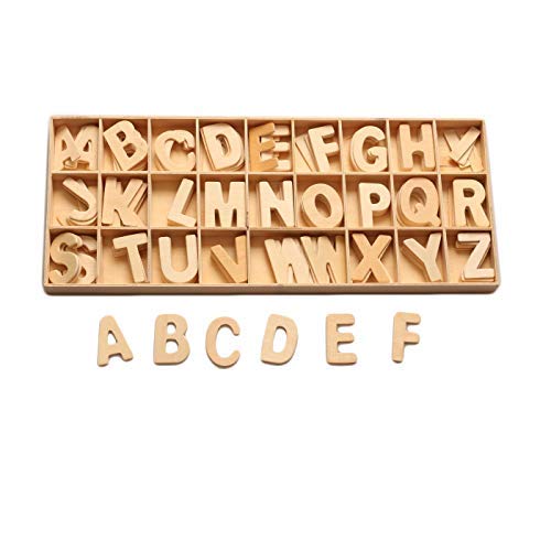 Arham Mktg Alphabets Wood Letters Set for Kids Art, Home Decor and Craft Multipurpose (Size:- 3CM, 5 Pieces of Each Alphabet) 1