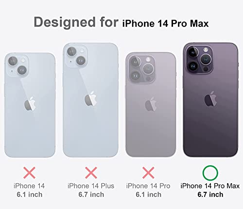 Image of KAPAVER for iPhone 14 Pro Max Matte Clear Case[Anti-Fingerprints ][Anti-Scratch] Frosted Translucent Shockproof Slim Cover 6.7 inches (Matte Clear + Glass)