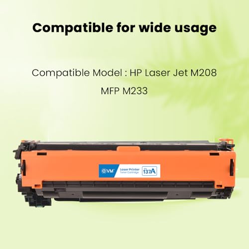 Image of EVM ETC 137A Toner Cartridge - Compatible with HP LaserJet M208, MFP M233 Series - High-Yield, Smudge-Free, with Chip-1 Year Warranty (ETC-137A)