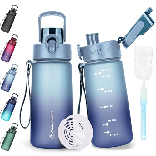 AOPREL Trinkflasche 600ML Tritan BPA-Frei Wasserflasche Mit Filter
