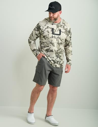 HUK Boys' KC Scott Patterned Hoodie, Performance Hooded Fishing Shirt3