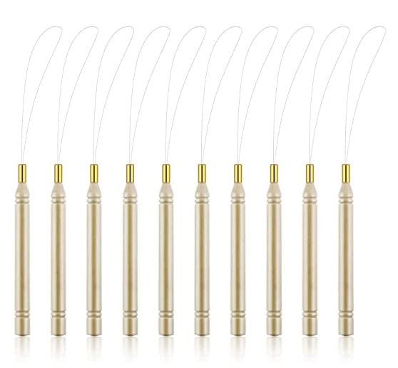 Geeta enterprise's 10 Pack Wooden Hair Extension Loop Needle Threader