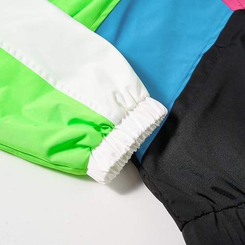 Image of LOLANTA Boys' Girls' Color Block Jacket Track Pants Sets Hip Hop Dance Patchwork Clothes Unisex Streetwear