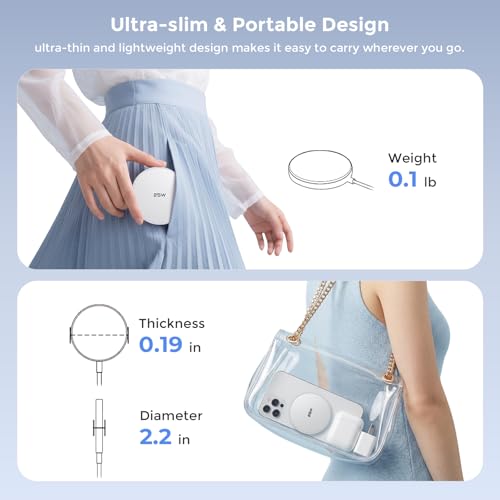Image of 25W MagSafe Charger 2 Pack Magnetic Wireless Charging Pads with 6FT Cables | 25W magnetic charging with two 6FT USB C cables, compatible with iPhone 17 /16 /15 /14 /13 /12 Series and AirPods 4 /3 /2 /Pro