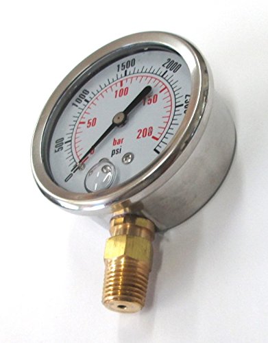 PG 3000 - 3000 PSI 2-1/2'' Diameter Bottom Mount Pressure Gauge