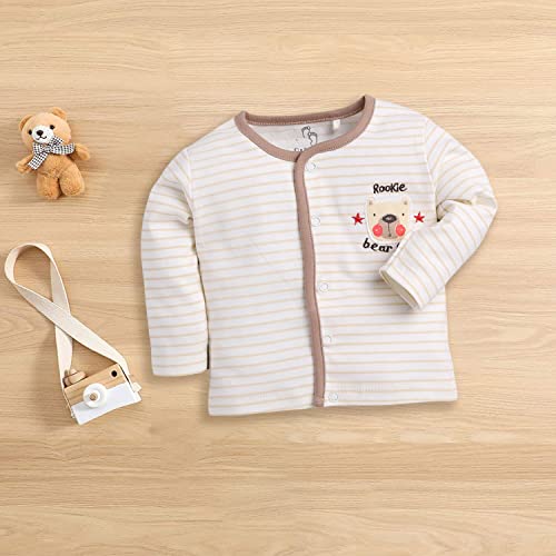 Baby GO Cotton Full Sleeve Regular Round Neck Front Open Pack of 3 Tees for Baby Boy's Clothing Set