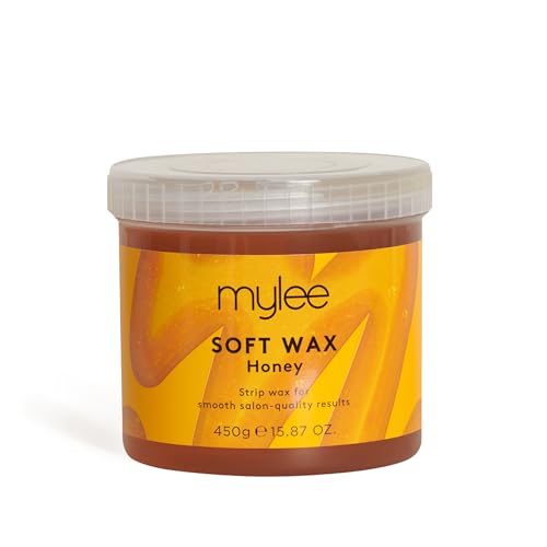 Mylee Weiches Creme Teebaumwachs für empfindliche Haut 450 g mikrowellengeeignet und mit Wachs erwärmbar ideal für den gesamten Körperbereich Entfernung hartnäckiger grober Haare