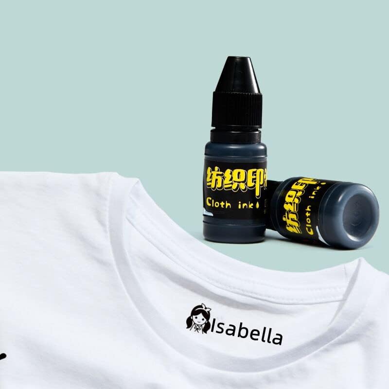 Miniatura 5 de Sellos de ropa de tinta de repuesto para todo tipo de sellos de ropa autoentintados (paquete de 5)