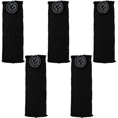 5PCS Adjustable Waist Extender, Elastic Button Extender Pants Waist Extension for Trousers Jeans Pregnant Trousers Cover