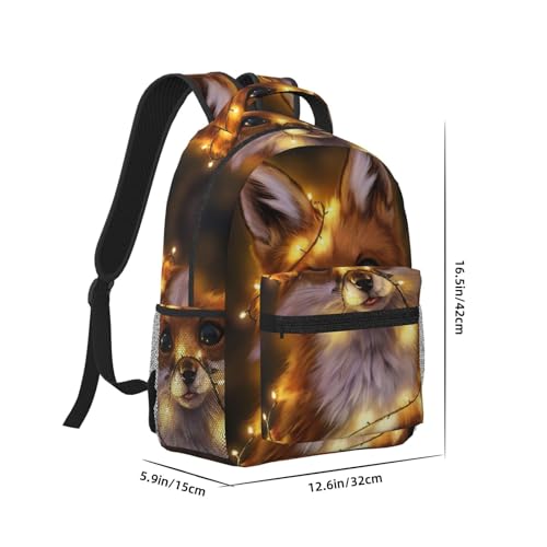 Sac à dos ordinateur EdWal imprimé renard noir unisexe