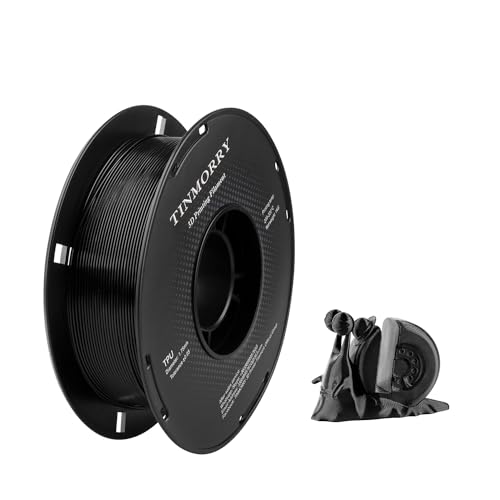 TINMORRY TPU Filament 1.75 mm, Flexible TPU Rolle Weiches 3D-Drucker Filament, 1kg Spule (2.2 lbs), 95A TPU Schwarz – Bild 6