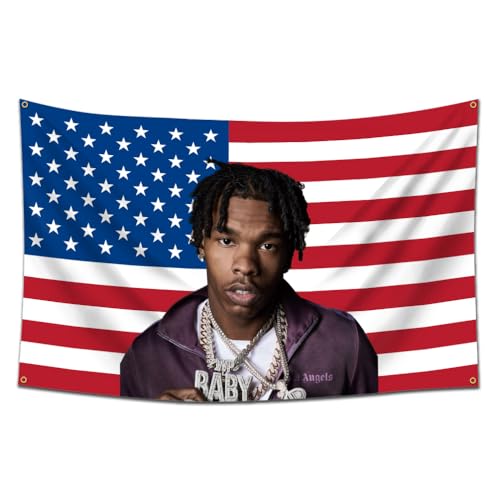 eksent Rapper Baby American Flag Fabric Poster Polyester Tapestry3x5ft with four Brass...