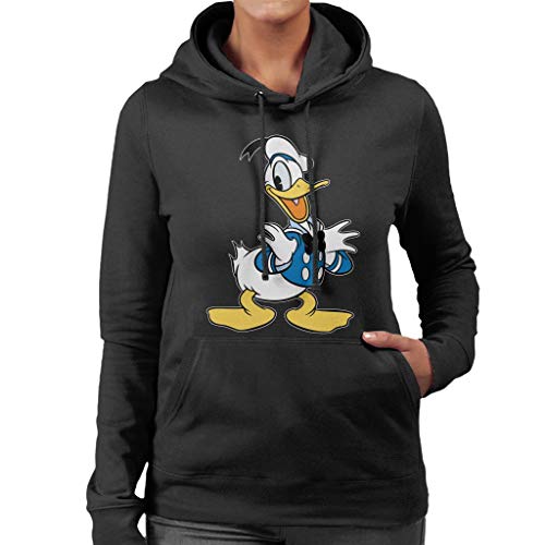 Preisvergleich Produktbild Disney Classic Donald Duck Black Bow Tie Women's Hooded Sweatshirt
