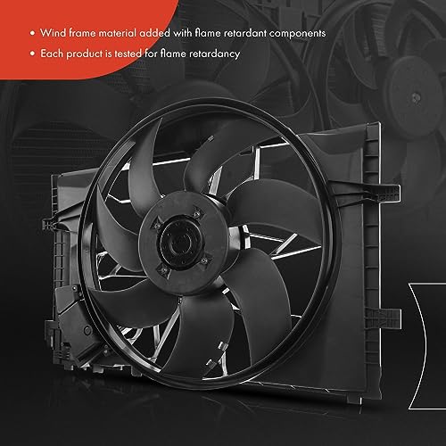 A-Premium Engine Radiator Cooling Fan Assembly Compatible with Mercedes-Benz Models - C230 2002-2007, C240 2001-2005, C280 2006-2007, C32 AMG 2002-2004, C320 2001-2005, C350 2006-2007, C55 AMG, CLK320 - Image 4
