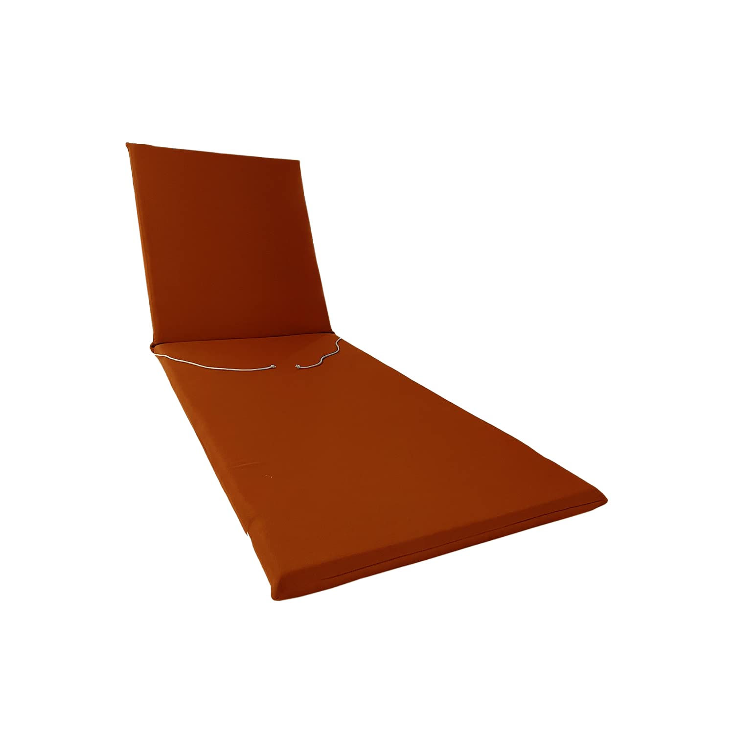 Il Tuo Artigiano Design Cuscino per Lettino Prendisole Pieghevole in Cotone - Semi-idrorepellente e Anti-macchia - Materassino artigianale made in Italy (Ruggine)