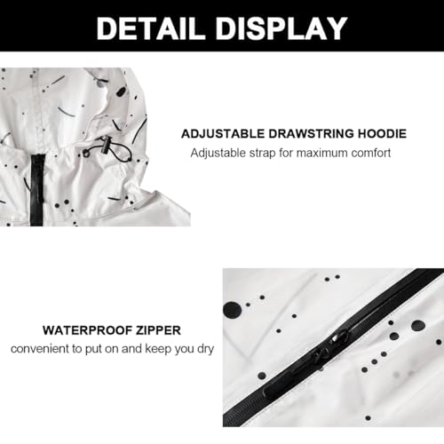 Image of salamra Rain Poncho Jacket - Hooded Waterproof Raincoat with Pocket for Women Men Adults