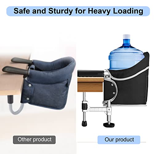 Image of Hook on Chair with Removable Dining Tray, Portable Clip on High Chair Use at Most Tables, Table Attached high Chair with Carry Bag, Fast Table Chair Travel Feeding Seat for Baby & Toddlers (Brown)