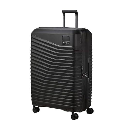 Condizionatore Samsonite Intuo - Spinner L, valigia espandibile, 75 cm, 105/115 L, nero (nero)