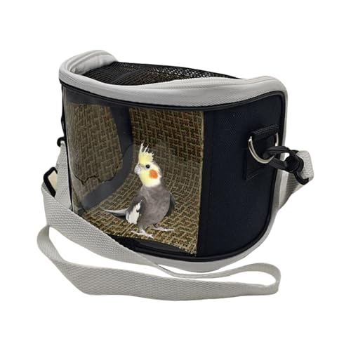 Bird Carrier, Breathable Mesh Top,16x9x13cm, Travel Cage Handbag, Outdoor Carrying