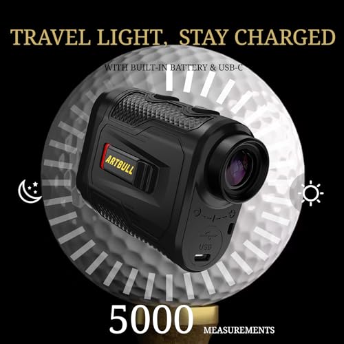 Image of 7 in 1 Golf Laser Rangefinder 6X Magnification with Slope Switch Built-in Magnet, Flag Lock Vibration, USB-C Rechargeable