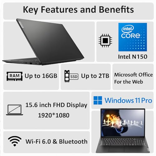 Lenovo IdeaPad 15.6" Core i5 16GB 256GB SSD Windows 11 Pro miniatura 2