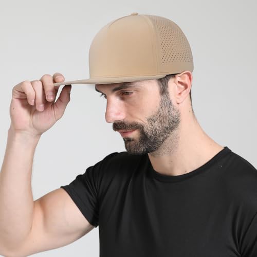 Image of M /L /XL /XXL Oversize Flat Bill Baseball Cap for Men Women Quick Dry Snapback Hats Summer Mesh 5 Panel Cap