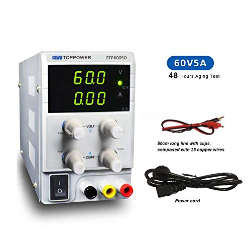 Buy DC Power Supply Adjustable 60V 5A(Upgraded Version) 3Digital
