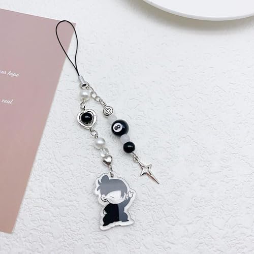 HSAJS Handy-Anhänger Anime Gojo Geto Inspiriert Telefon Charms Schlüsselanhänger 2 Stück süße Y2K-Anhänger Zubehör für Handytasche Schlüsselanhänger Kamera-Anhänger