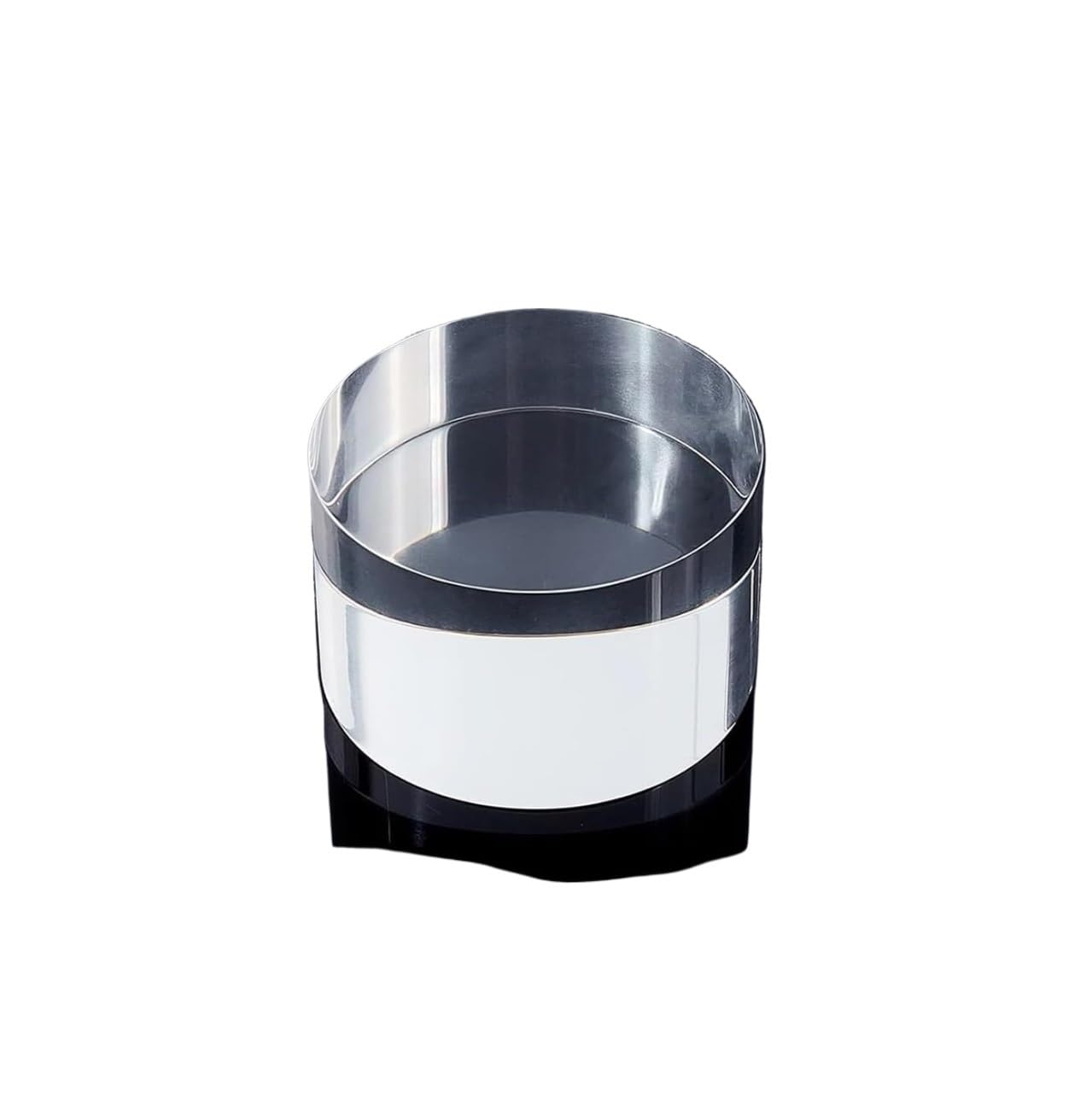 LCUVIMPEX Square Glass Display Stand, Acrylic Cylinder Display Block Clear Solid Polished Height 1-2cm Diameter 4-6cm(Height 2cm,Diameter 5cm)