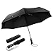 TOTU Windproof Umbrella Auto Open Close Folding Golf Strong Durable Compact Travel Umbrella Reinforced Ribs 60 MPH Windproof Canopy, Portable Lightweight Easy Carrying Black