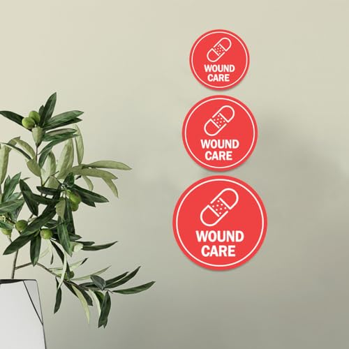 Plaque murale Circle Plus Wound Care panneau signalisation entreprise L