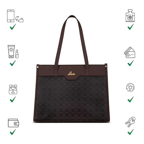 Image of Lavie Women's Mono Nina Box Satchel Bag | Satchel Handbag for Work | Ladies Purse | Stylish Shoulder Bag | Gift for Women
