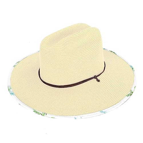 Peter Grimm Unisex Adult Thai Crushable Lifeguard Packable Summer Toyo Straw Western Hat with 4