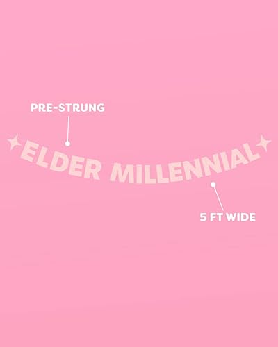 Miniatura 3 de xo, Fetti Cartel con purpurina del milenio de élder Rosa, 3 pies Divertidas decoraciones de fiesta de cumpleaños, decoración de 30 cumpleaños