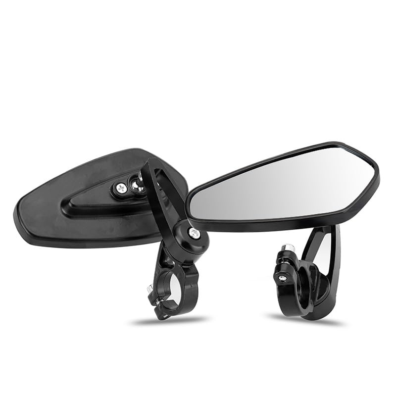 Rétroviseurs moto 22mm pivotants avec fixations robustes en alu