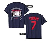 Ryno Sports Trea Turner Philadelphia Name & Number T-Shirt, Unisex-Adult, Blue, Short Sleeve, Small