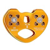 SIEYS Universal 45KN Outdoor-Rock-Klettern Dual-Riemenscheibe Zip-Linie Riemenscheibe Aluminiumlegierung Klettern Getriebe Hängematten Hängevorrichtung