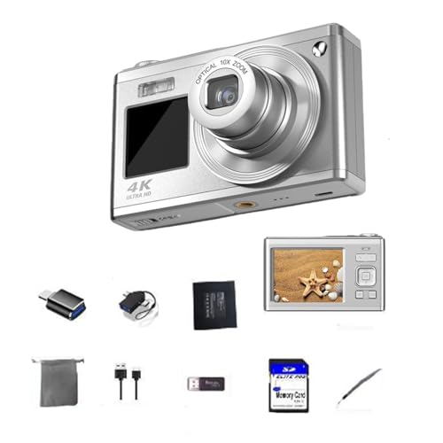 Cámara digital 4K 60MP con zoom óptico y pantalla dual miniatura 1