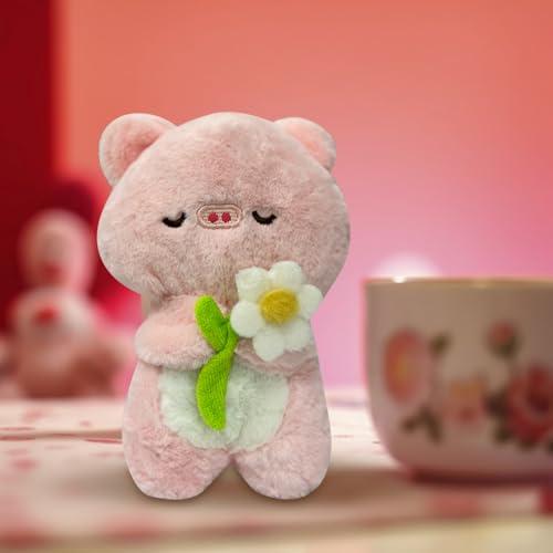 Image of ADORA Hooded Teddy Bear Soft Toy - Kawaii Plushie for Kids, Cute & Huggable Baby Plush Toy, Lovable Gift for Boys & Girls, Ideal for Birthdays & Special Occasions (Teddy Flower)