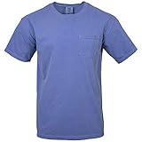 Comfort Colors Men's Adult Short Sleeve Pocket Tee, Style 6030, Flo Blue, X-Large