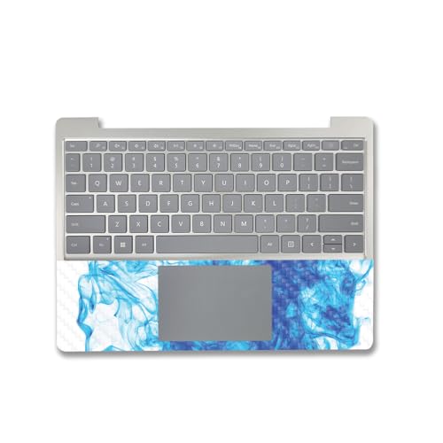 Image of MightySkins Carbon Fiber Skin Compatible with Microsoft Surface Laptop Go 3 (2023) Full Wrap Kit - Vibrant Smoke | Protective, Durable Textured Carbon Fiber Finish | Made in The USA