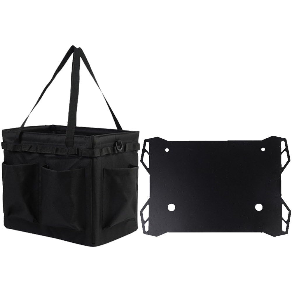 Sacs à outils multifonctions pliables à grande ouverture pour organiser le bivouac