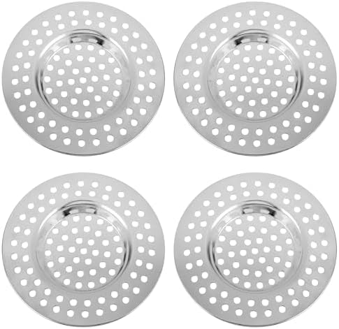 WLLHYF 4pcs Sink Strainer Stainless Steel Shower Drain Covers Filter Sink Sieve Sink Hole ...