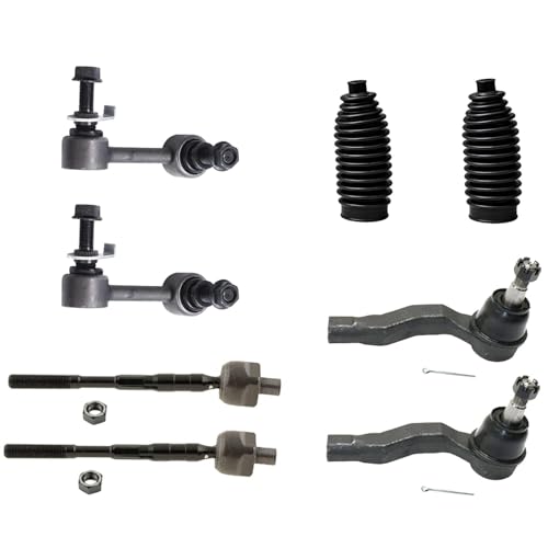 Image of Detroit Axle - 14pc RWD Front End Kit for 2003-2004 INFINITI G35 Nissan 350Z, 2 Upper Control Arms 4 Lower Forward Rearward Control Arms 4 Inner Outer Tie Rods 2 Sway Bars 2 Boots Replacement