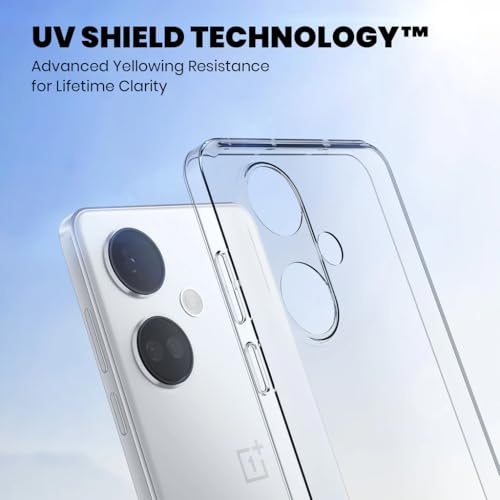 Image of Crystal Clear Back Case for OnePlus Nord CE 5 | Lifetime Anti-Yellowing Hard Back Cover | Shockproof Protection with Raised Camera Guard