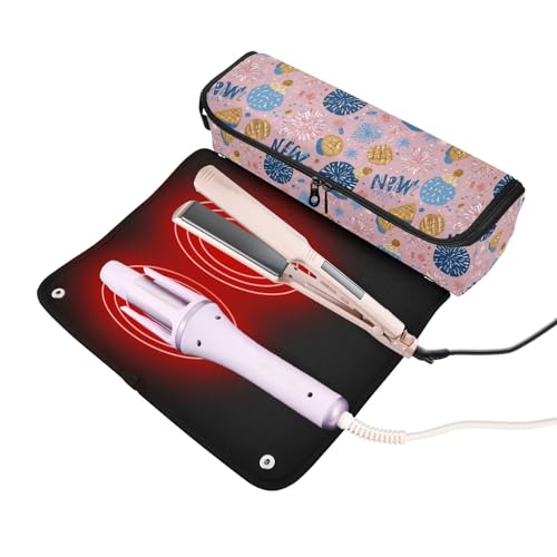 Bolsa de viaje para herramientas de cabello Yuiboo con gran capacidad, resistente al agua y a prueba de calor, ideal para planchas de pelo y accesorios miniatura 2
