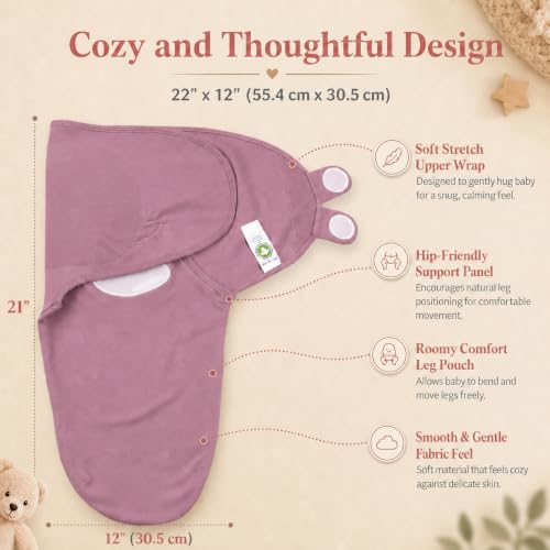 Image of Swaddle Blanket Boy Girl, 4 Pack Small-Medium Size Newborn Swaddles 0-3 Month, Infant Adjustable Swaddling Sleep Sack